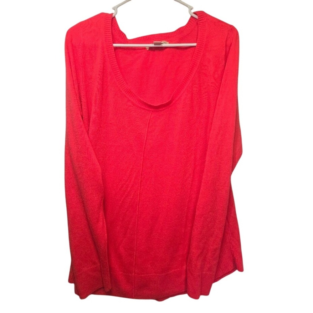Nicki Minaj Womens XXXL Pink Coral Scoop Neck‎ Long Sleeve Knit Sweater Top